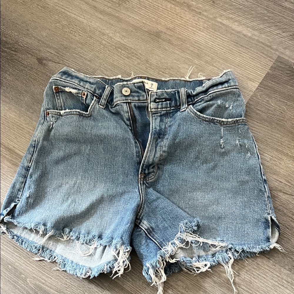 Abercrombie Denim Blue curve love Women's Shorts